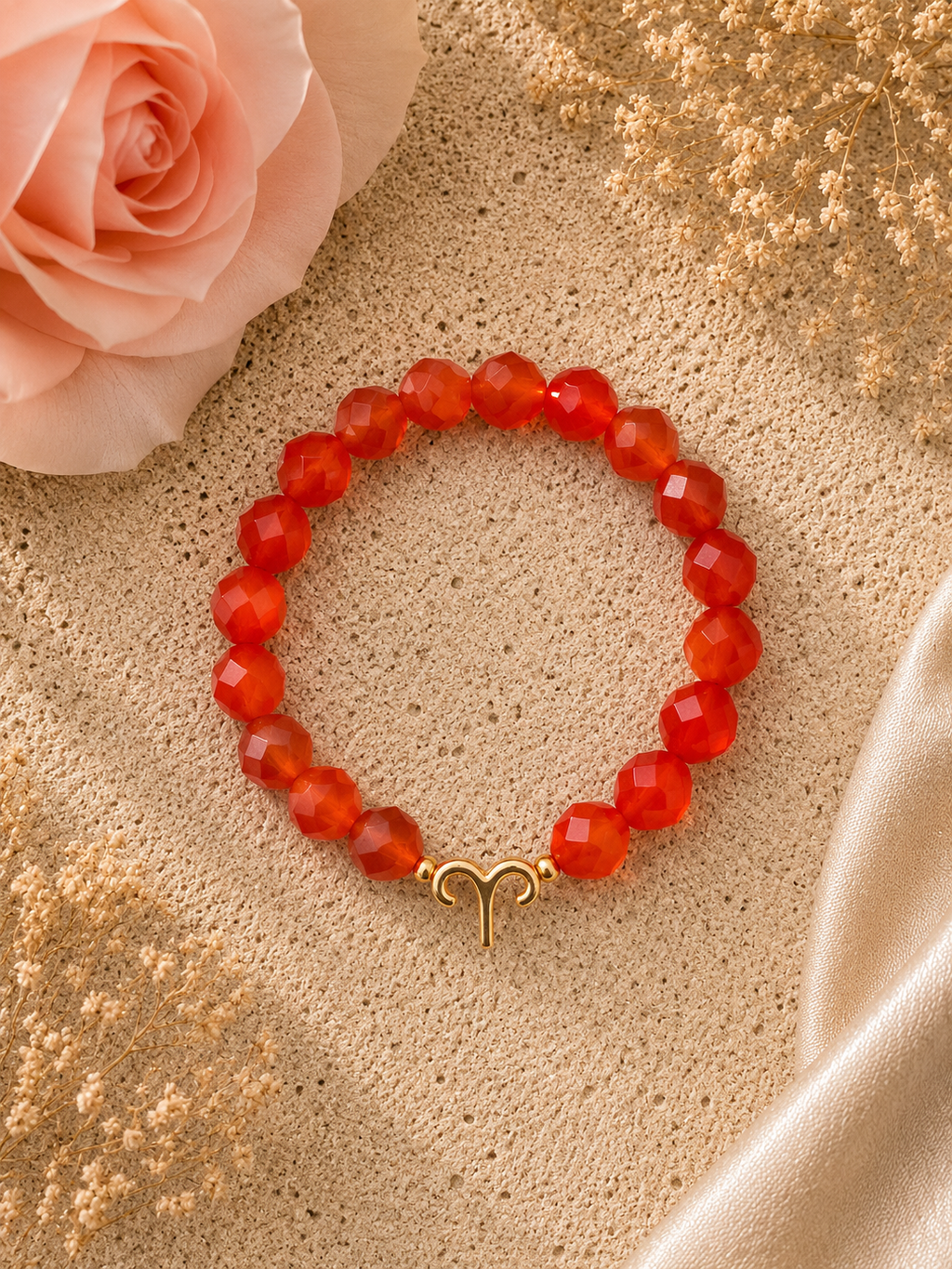 Celestial Gems: Aries Zodiac Bracelet
