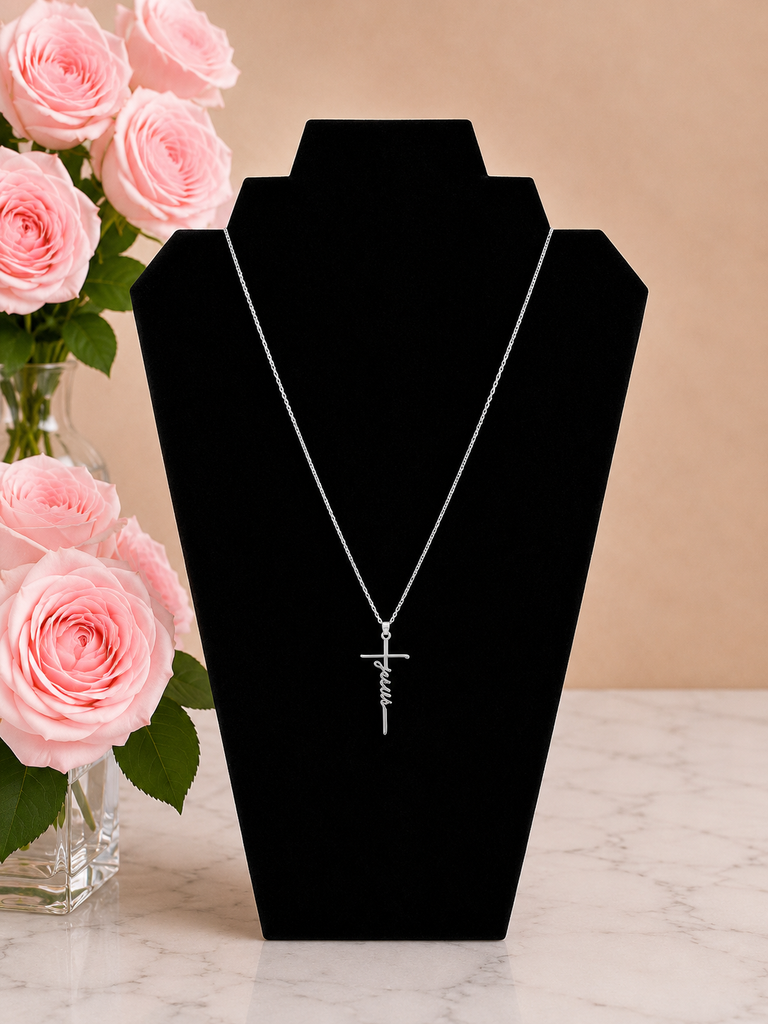 Words of Faith Stainless Steel Necklace