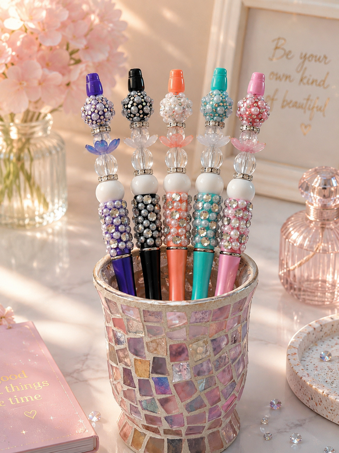 Pearls & Petals Beaded Pens