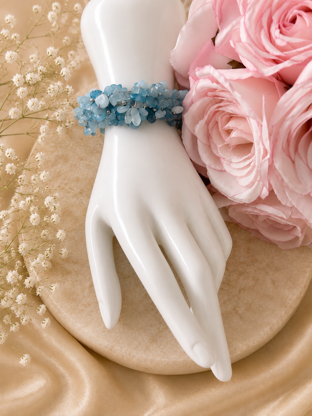 Ocean Mist Aquamarine Bangle