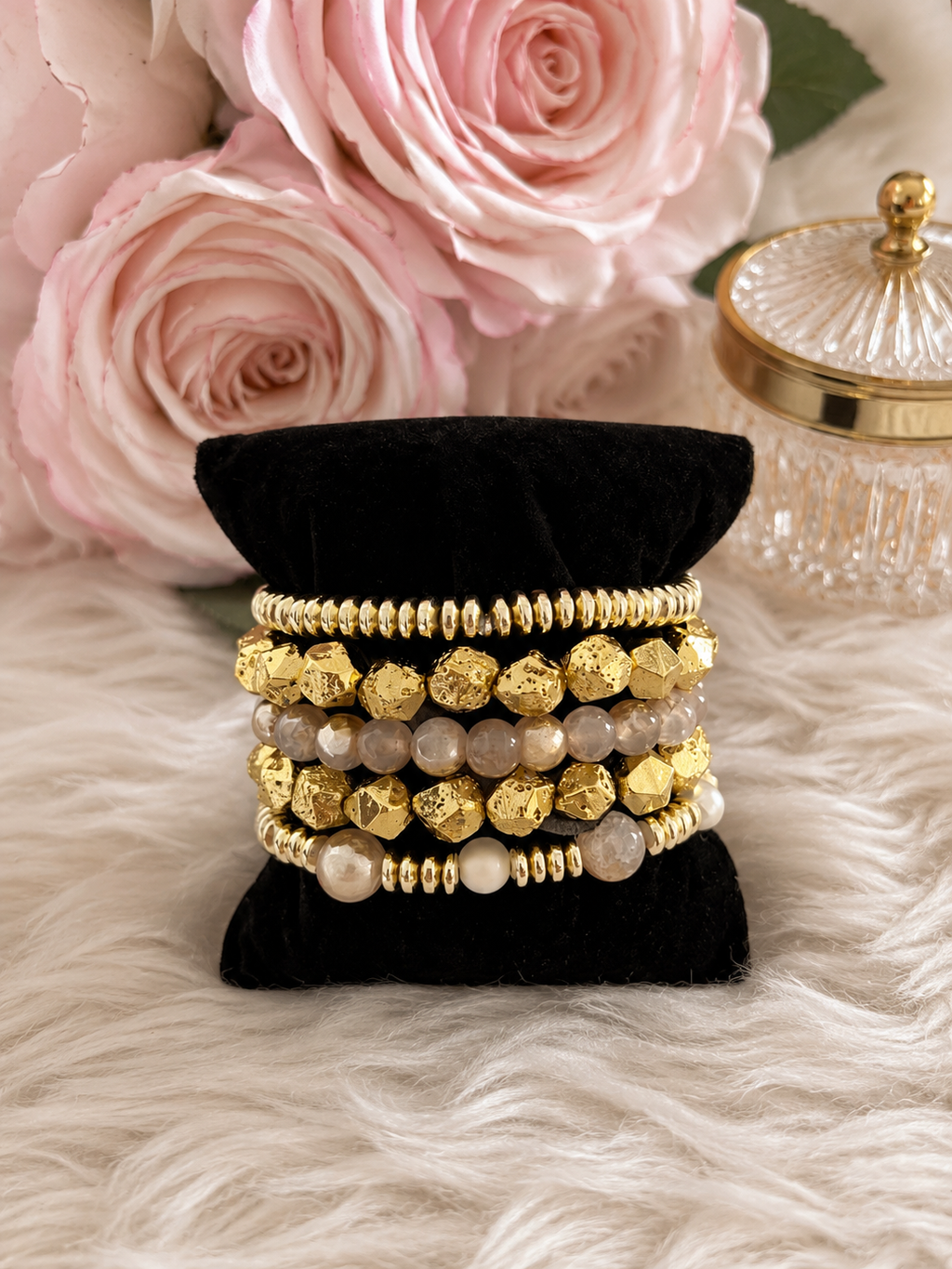 Golden Harmony Luxe Bracelet Stack