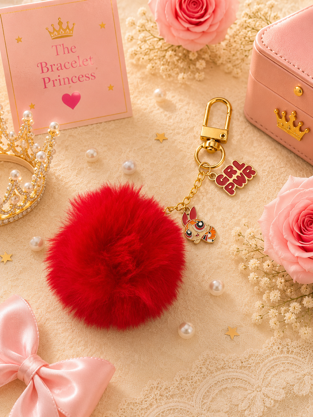 Girl Power Pom-Pom Bag Charms
