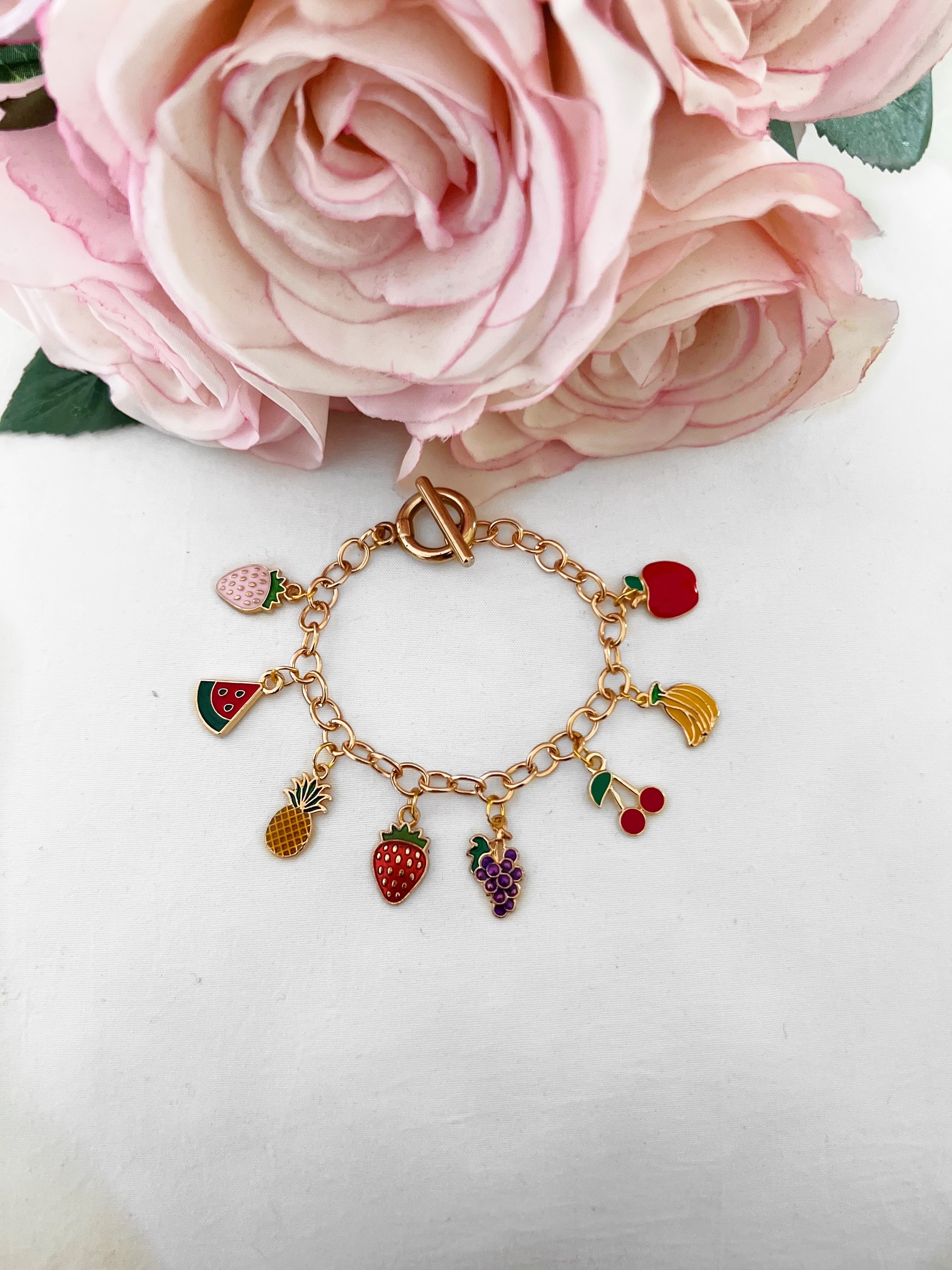 Fruit Cocktail Charm Bracelet