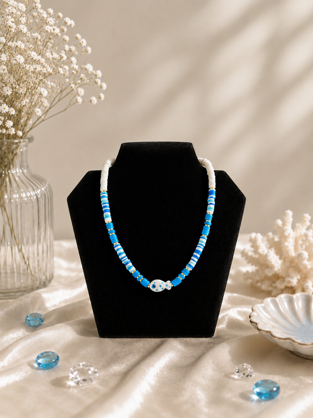 Catch of the Day Heishi Beaded Necklace