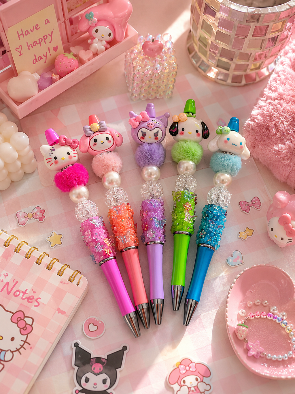 Hello Friends Beaded Pens