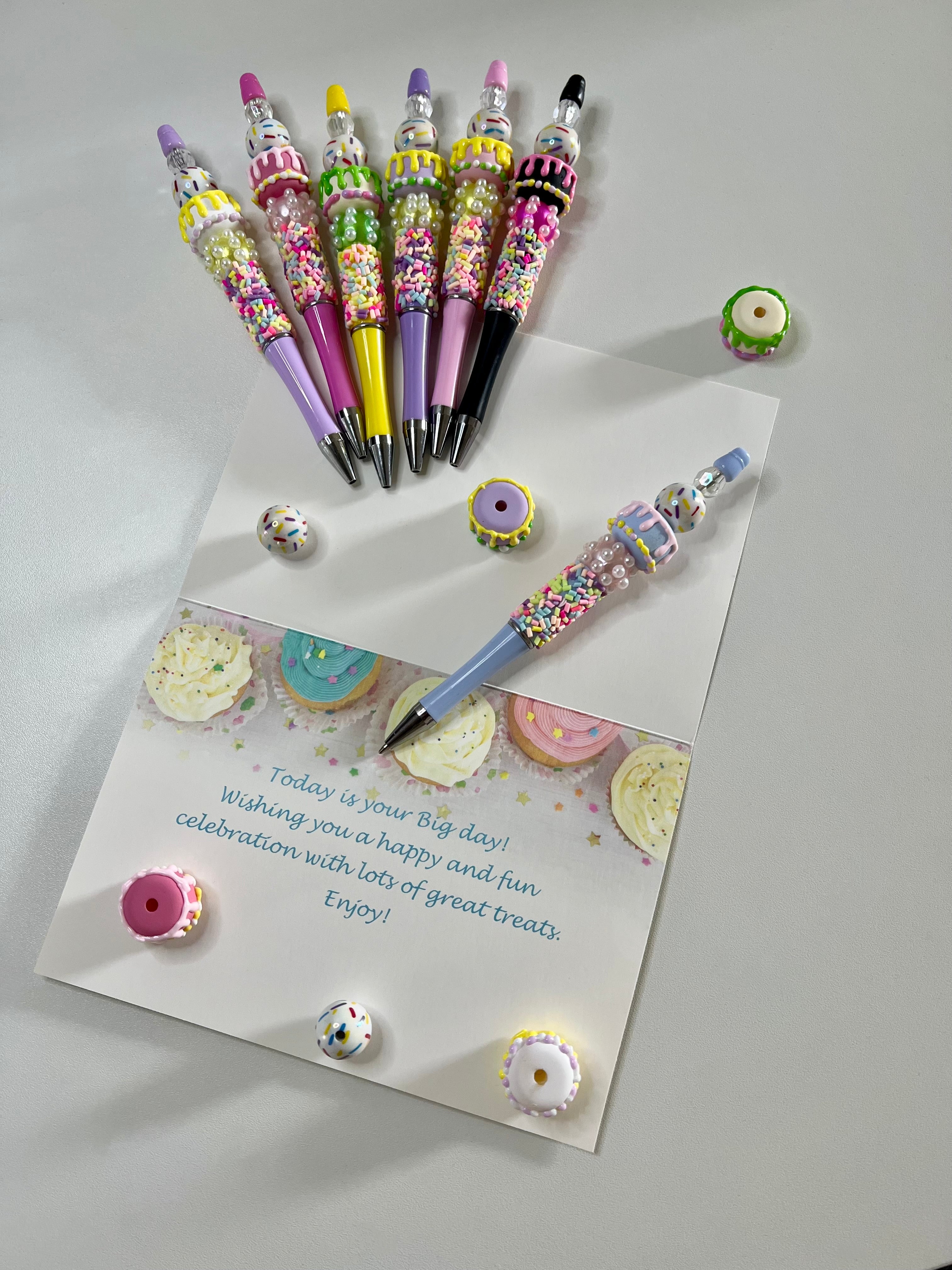 Happy Birthday Beaded Pen