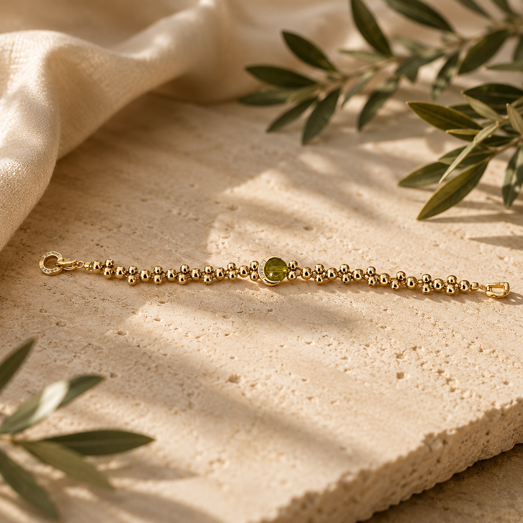 Luna Glow Peridot Bracelet