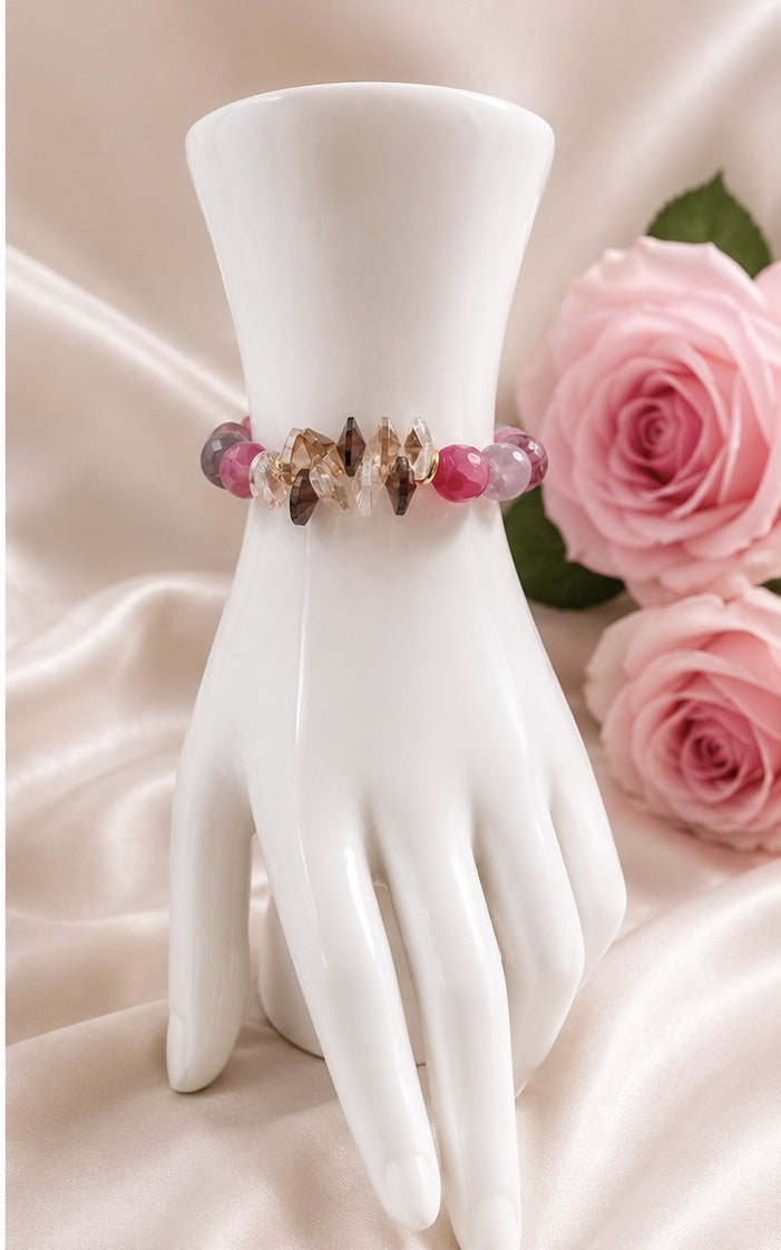 Blush & Bloom Agate Bracelet