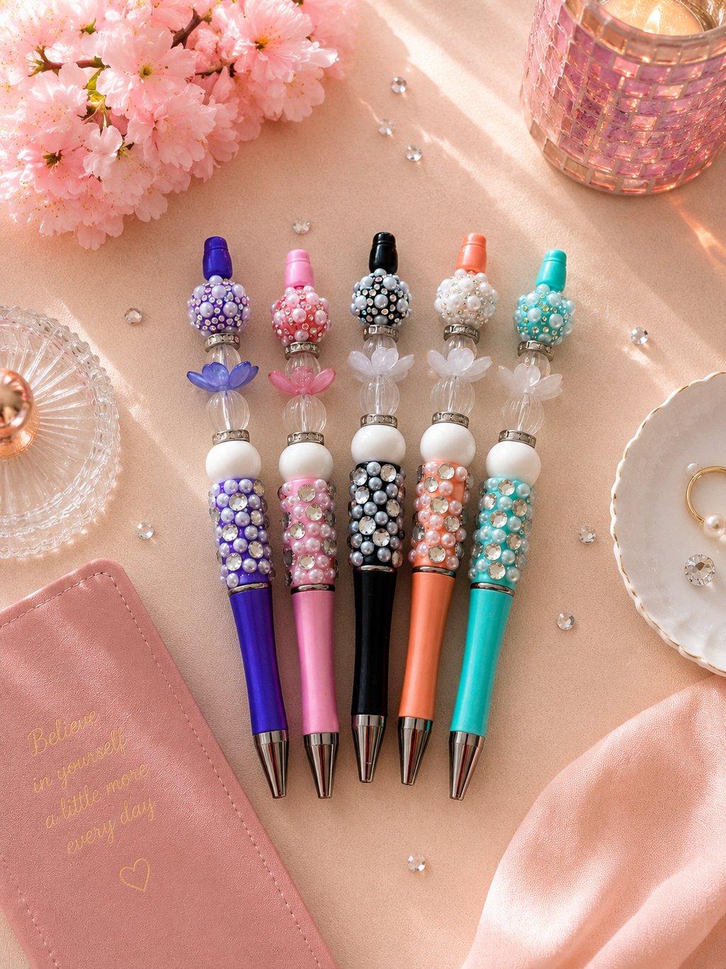 Pearls & Petals Beaded Pens