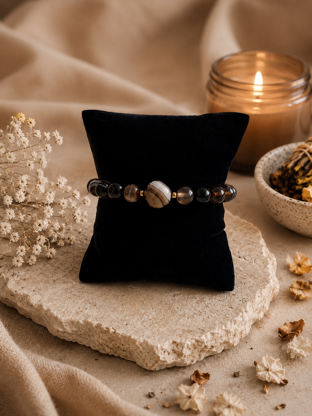 Emotions Brown Agate Bracelet