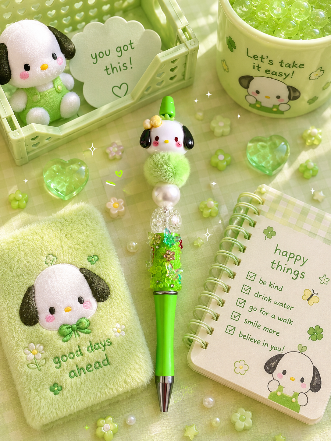 Hello Friends Beaded Pens