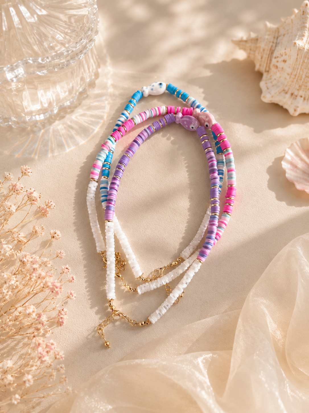 Catch of the Day Heishi Beaded Necklace