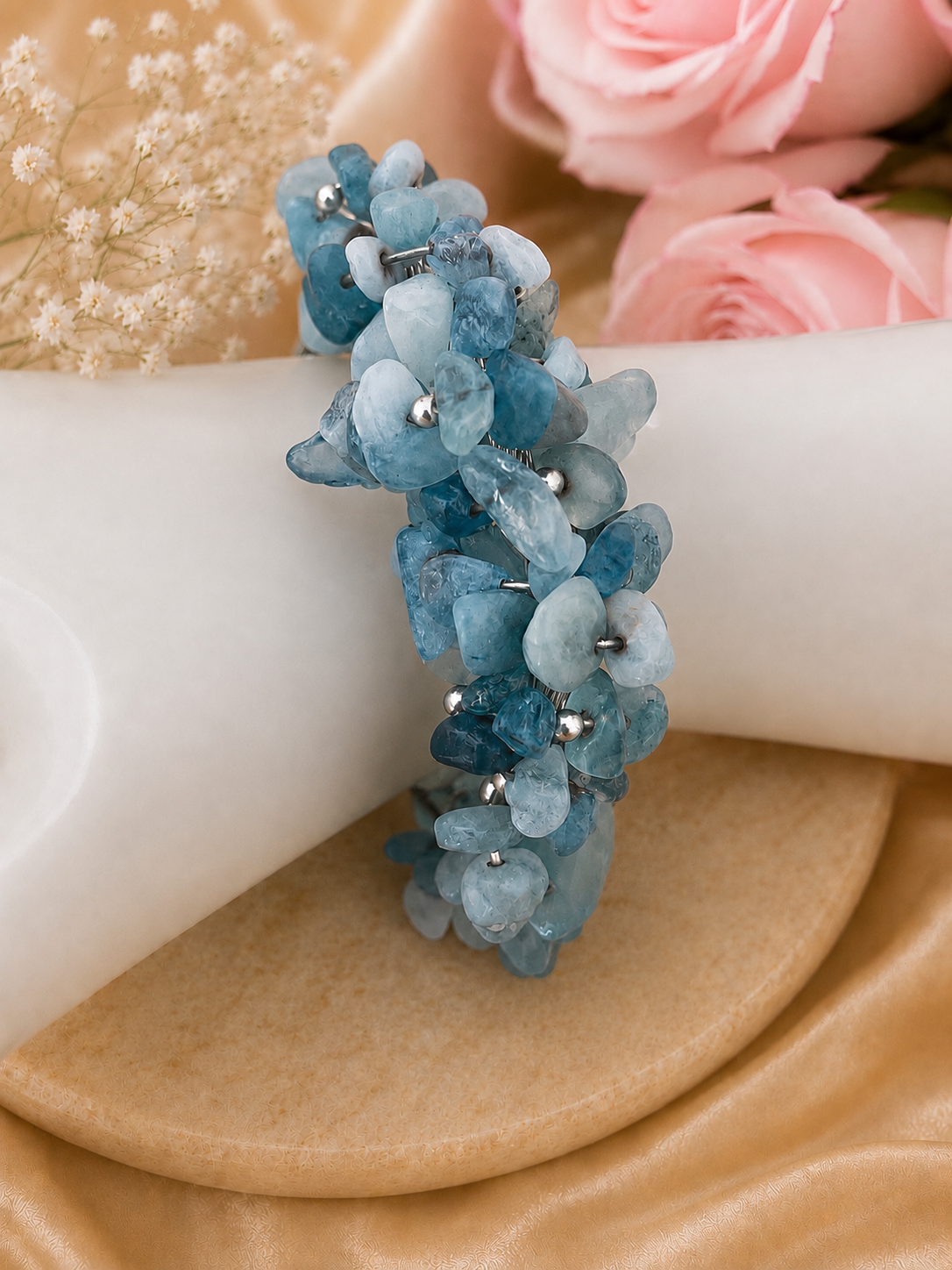 Ocean Mist Aquamarine Bangle