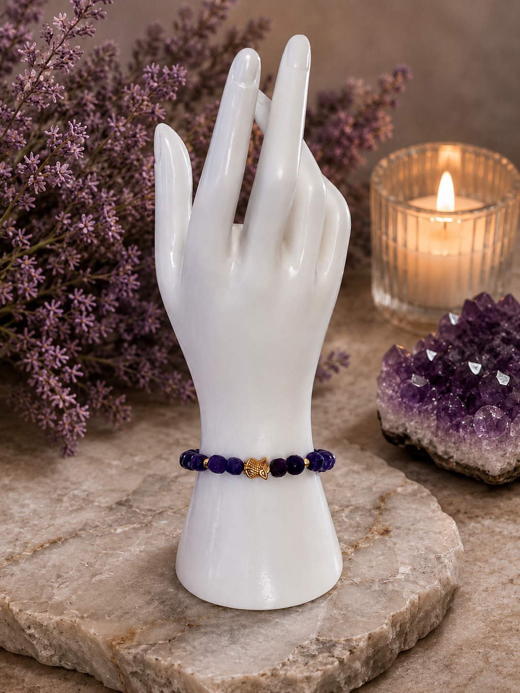Wisdom in Bloom Amethyst Bracelet