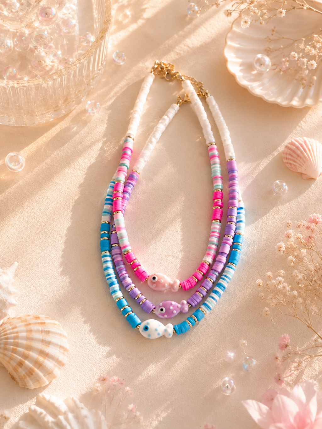 Catch of the Day Heishi Beaded Necklace