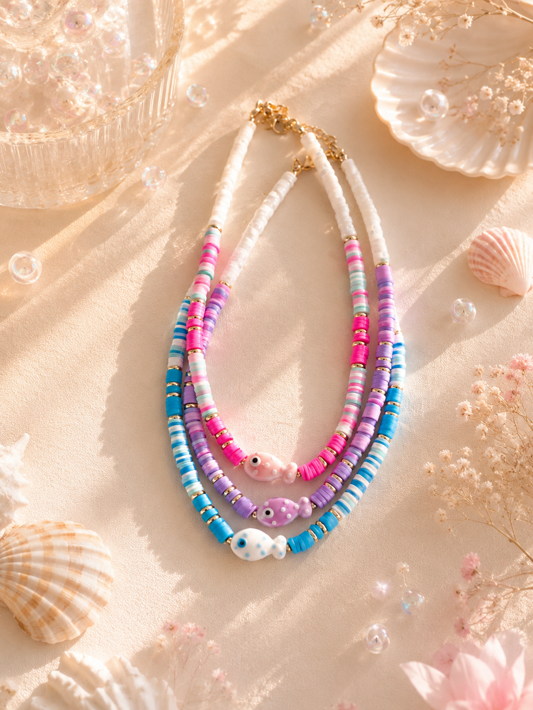 Catch of the Day Heishi Beaded Necklace