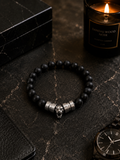 Black Out Matte Black Beaded Bracelet