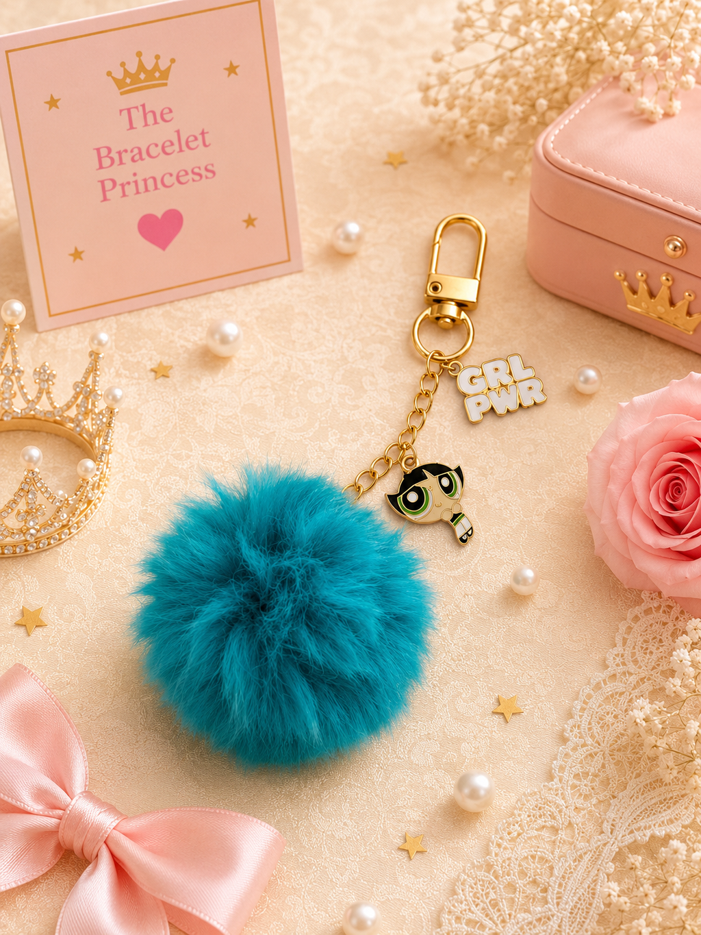 Girl Power Pom-Pom Bag Charms