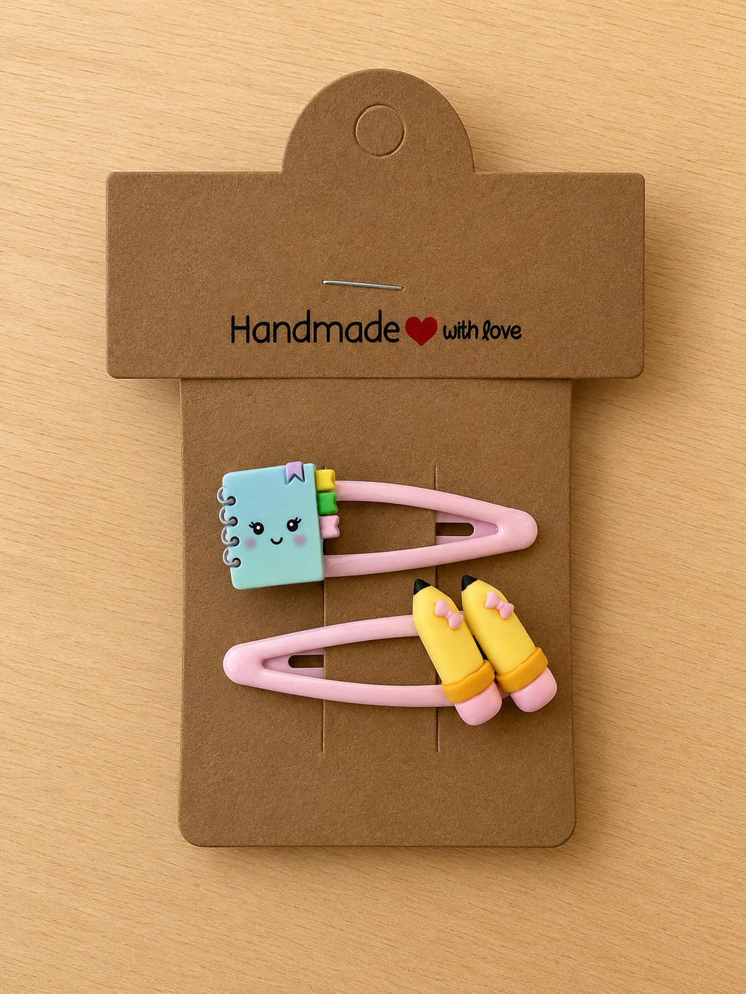 Back to School Hair Clip Set for Girls | 2-Piece Snap Clips