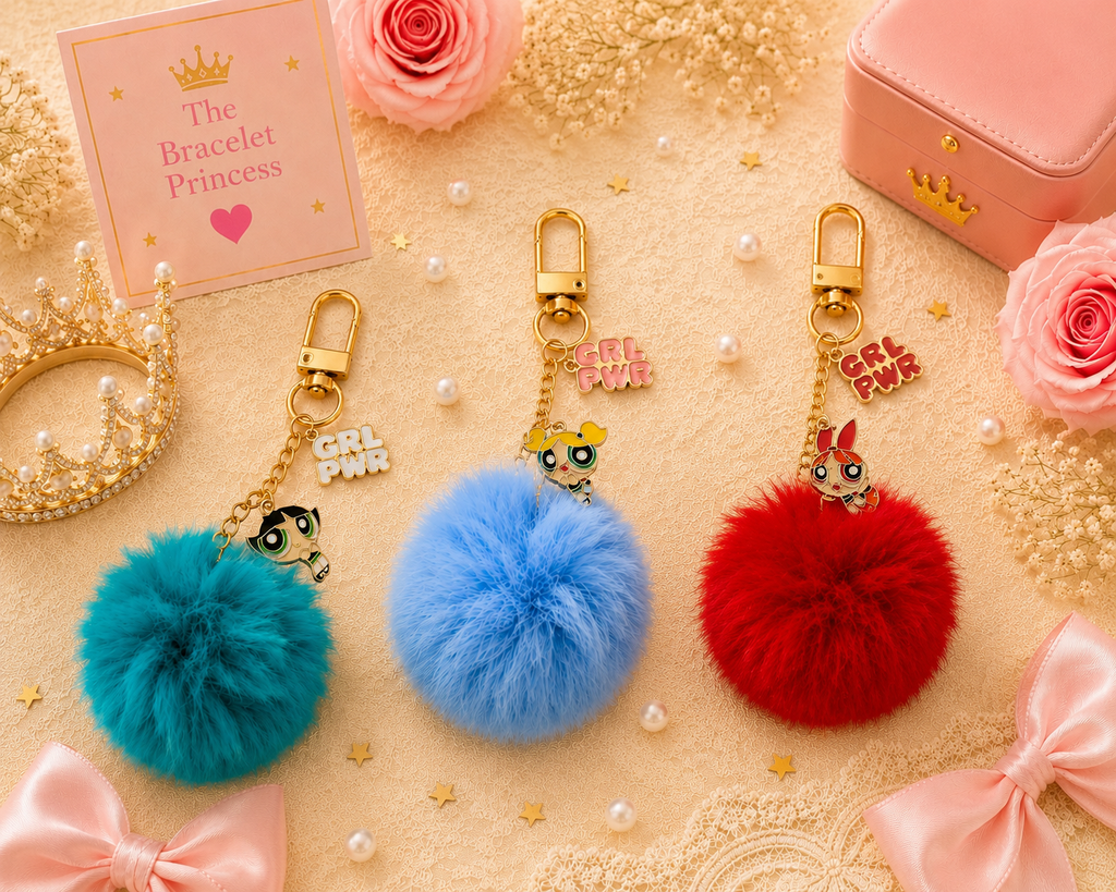 Girl Power Pom-Pom Bag Charms