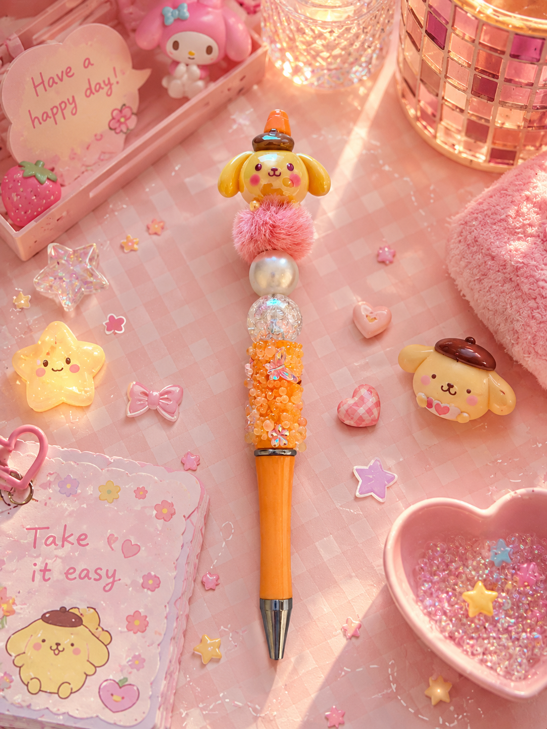 Hello Friends Beaded Pens