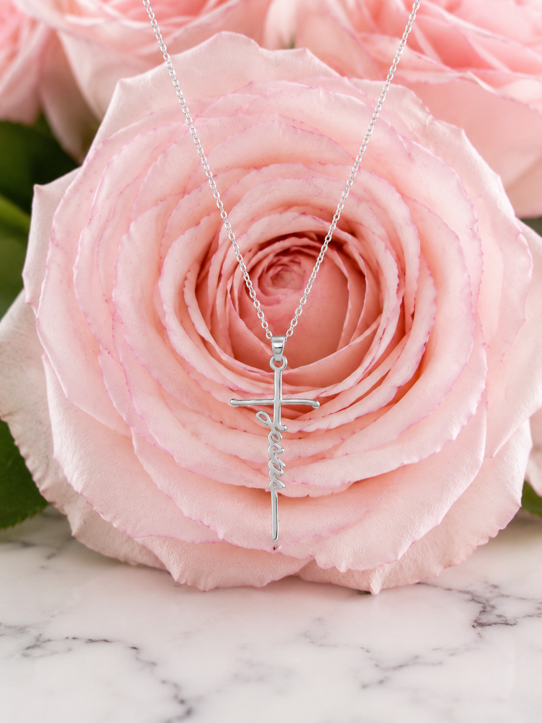 Words of Faith Stainless Steel Necklace