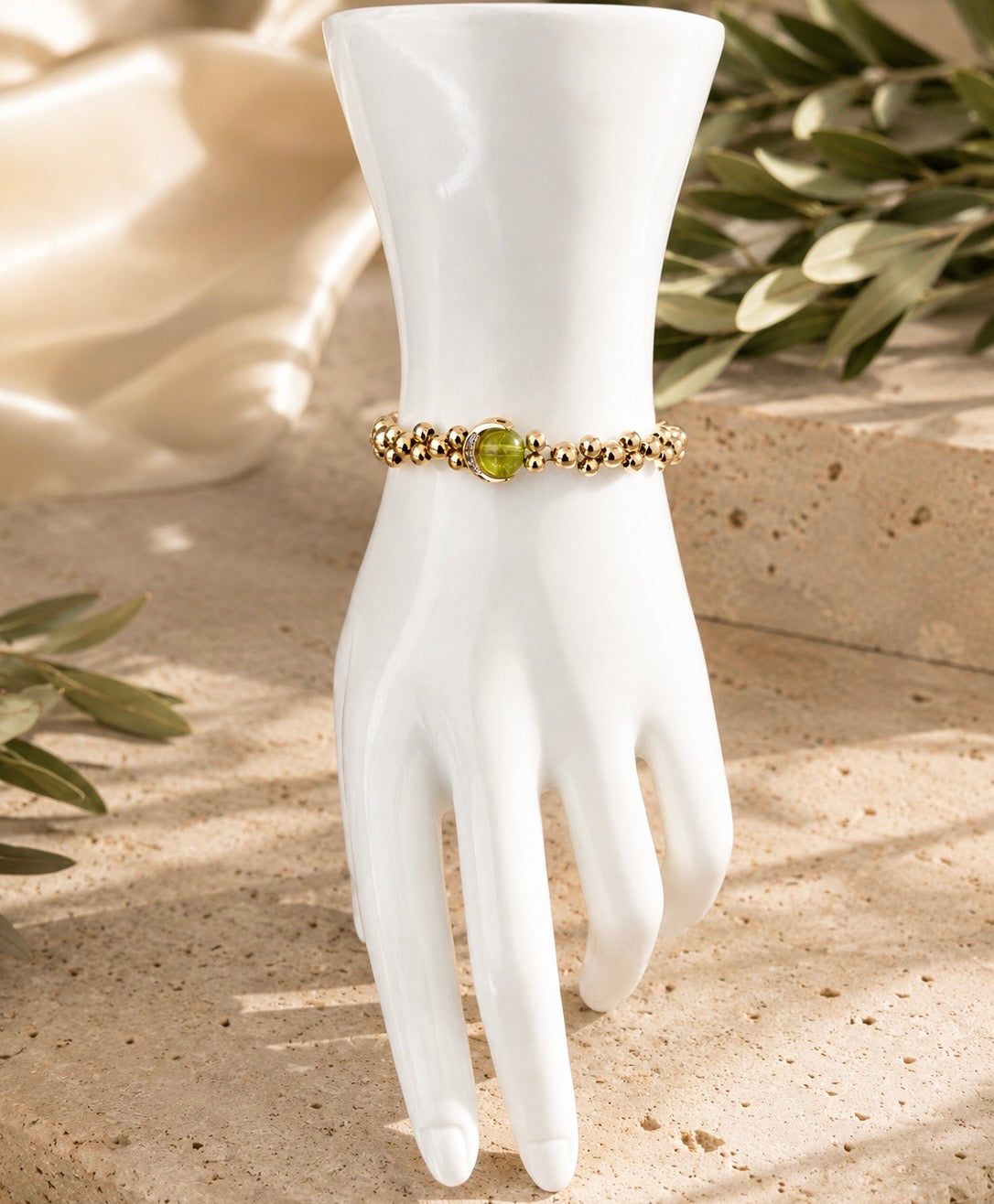 Luna Glow Peridot Bracelet