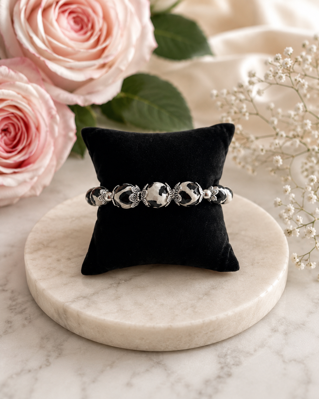Butterfly Blessing Dzi Agate Bracelet