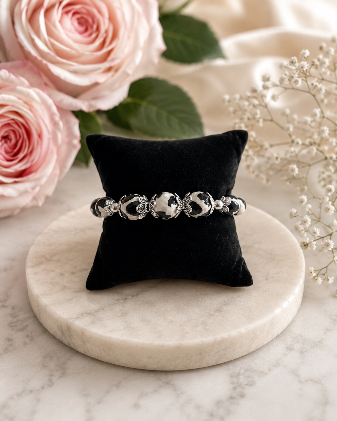 Butterfly Blessing Dzi Agate Bracelet