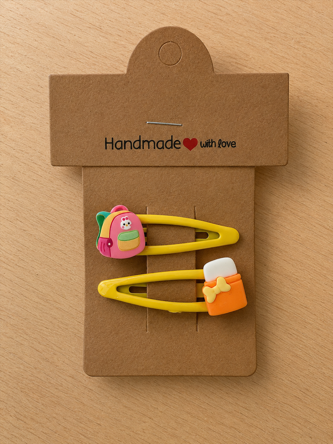 Back to School Hair Clip Set for Girls | 2-Piece Snap Clips
