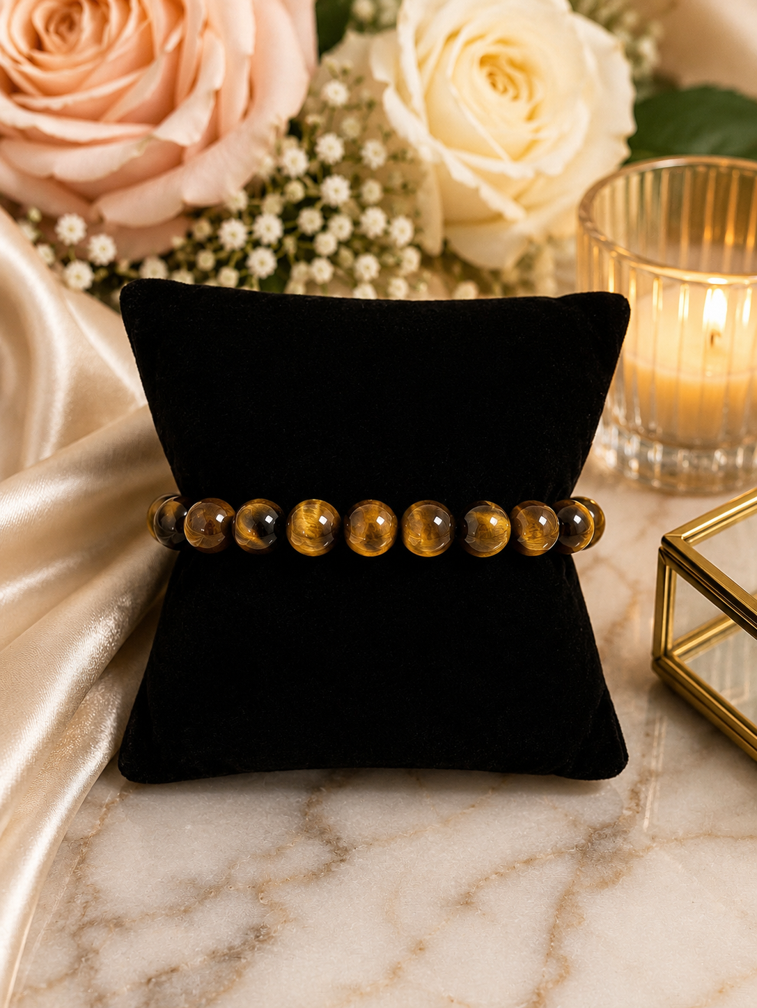 Tree of Life Tiger’s Eye Beaded Bracelet