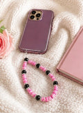 Pink Heishi Phone Charm