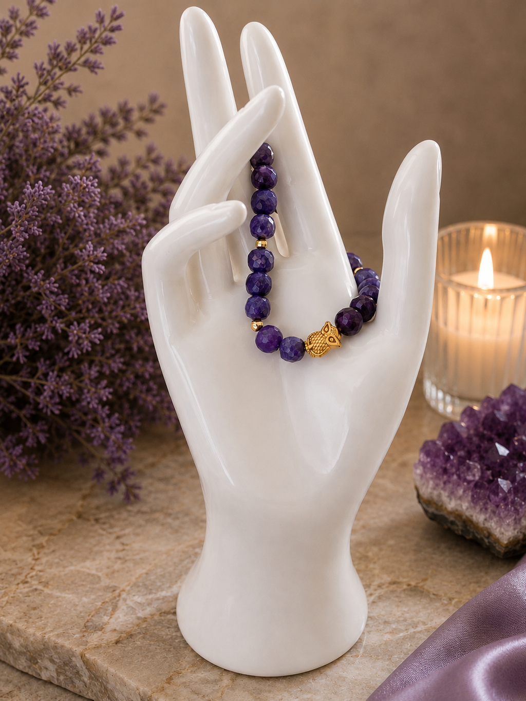 Wisdom in Bloom Amethyst Bracelet