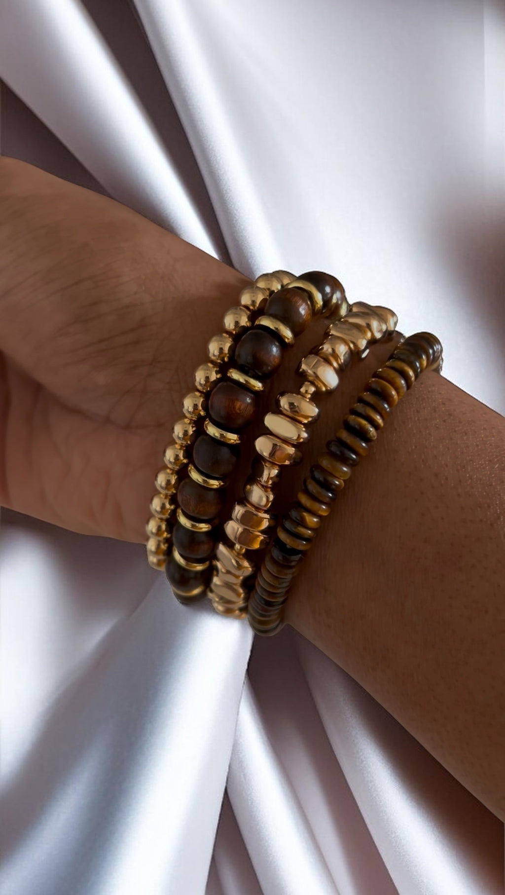Golden Earth Bracelet Stack