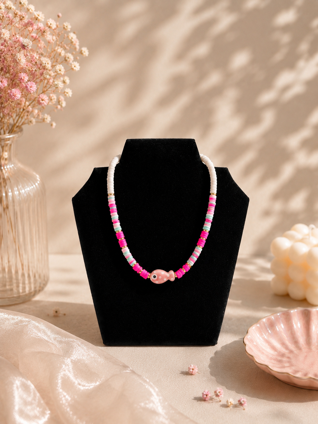 Catch of the Day Heishi Beaded Necklace