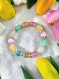 Pastel Glow Cat’s Eye Beaded Bracelet