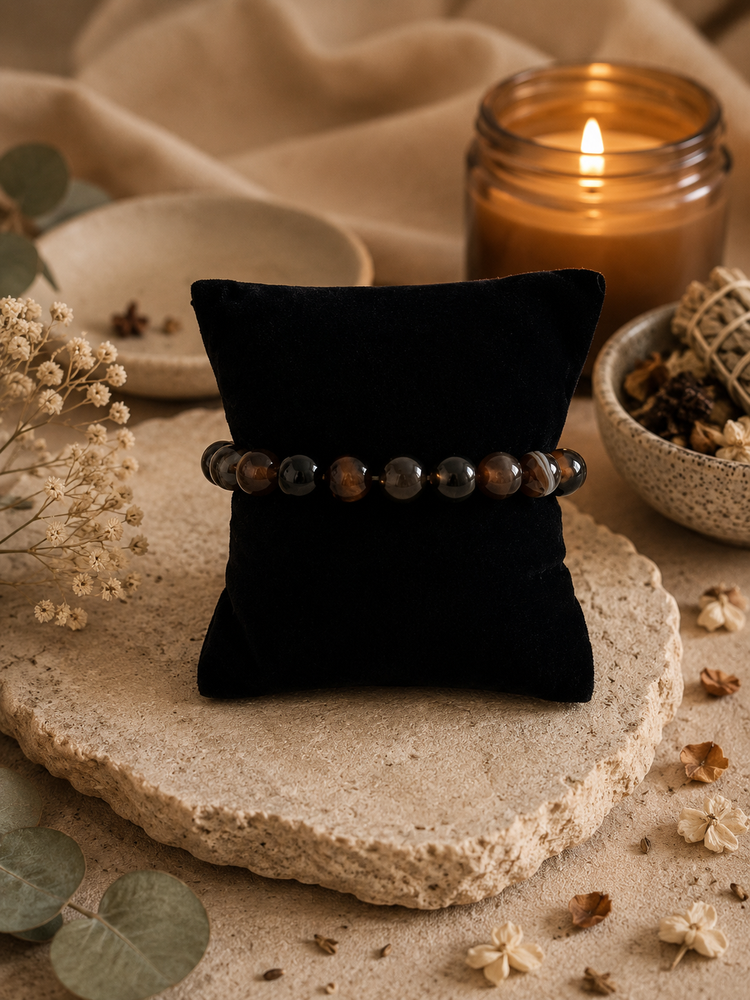 Emotions Brown Agate Bracelet