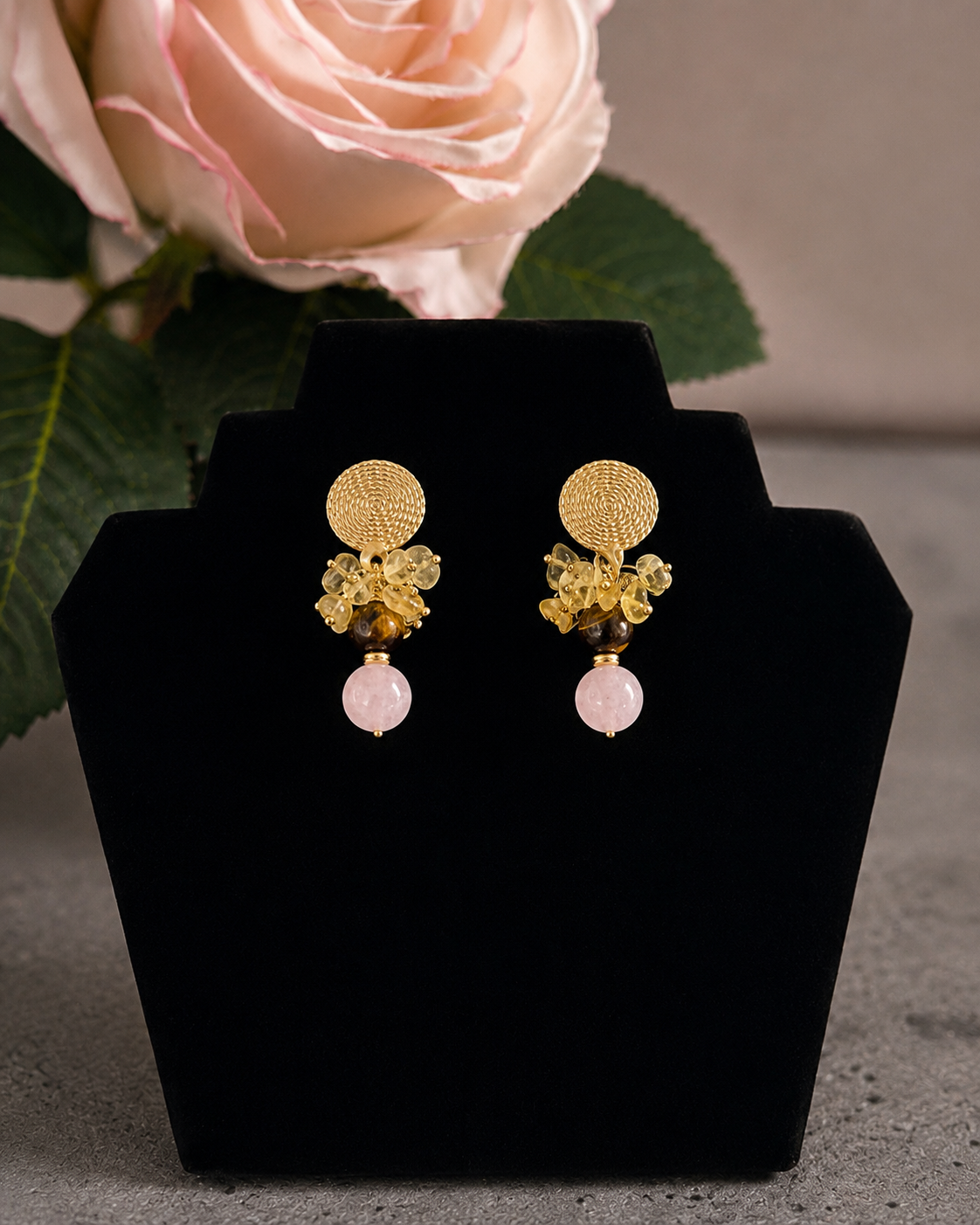 Golden Blush Bracelet & Earrings Collection