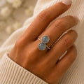 Aquamarine Dual Wrap Ring