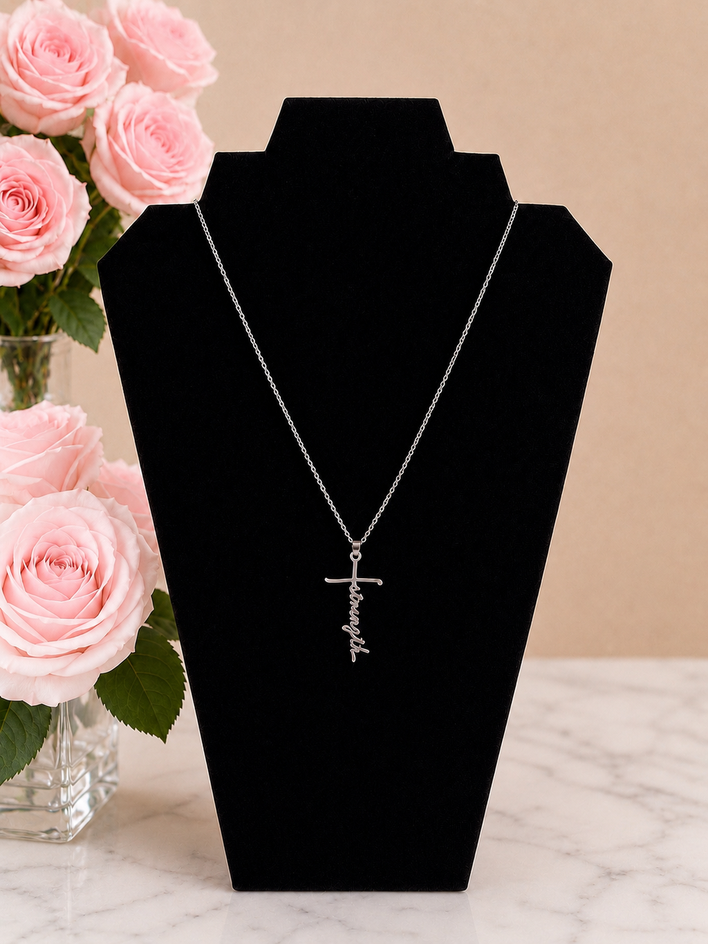Words of Faith Stainless Steel Necklace