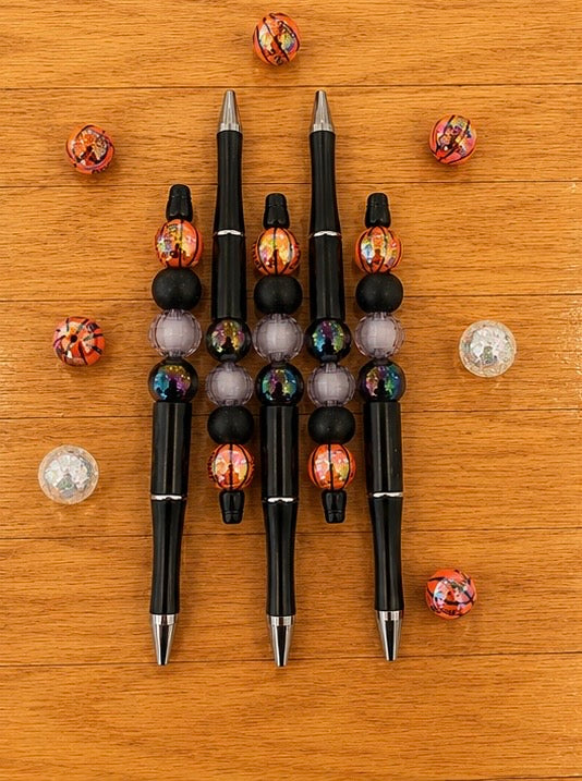 “Life of a Baller” Basketball Beaded Pen