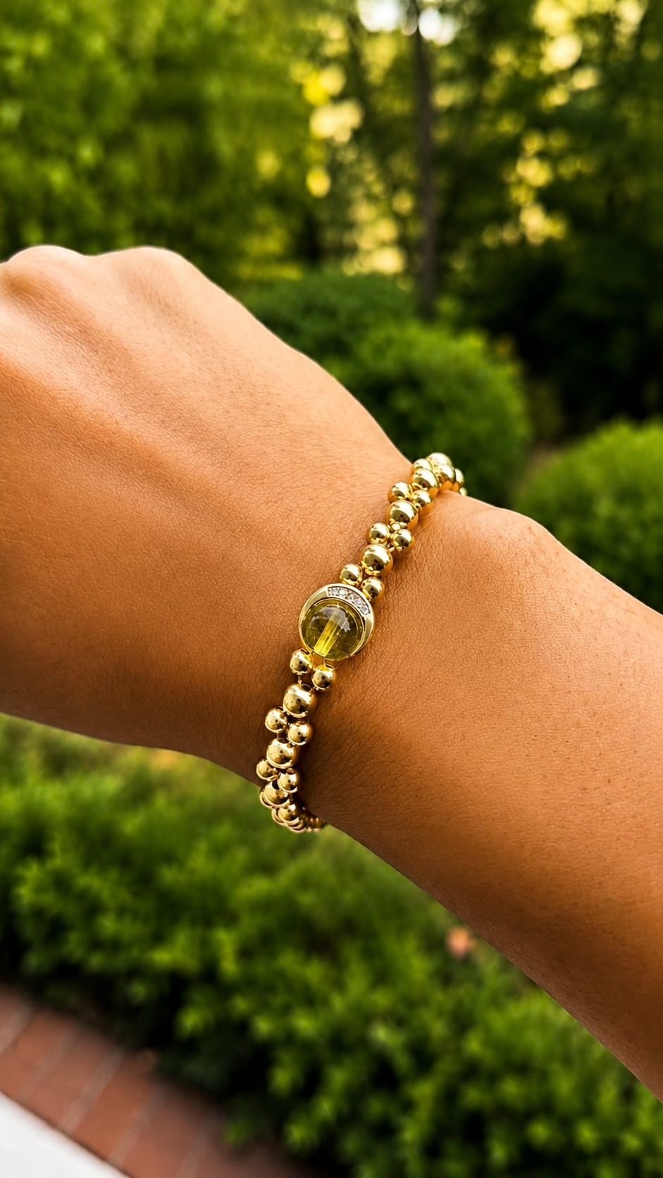 Luna Glow Peridot Bracelet