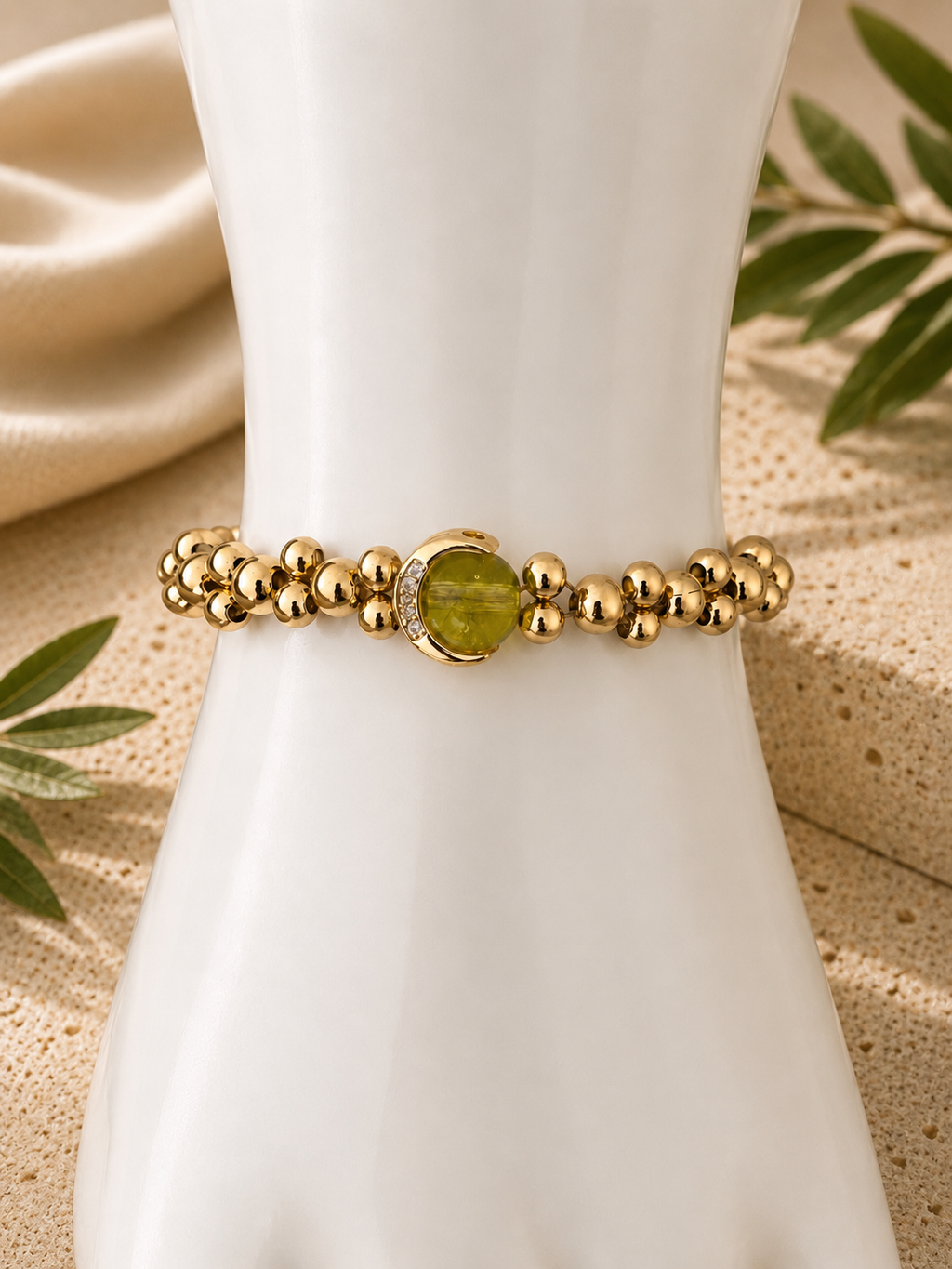 Luna Glow Peridot Bracelet