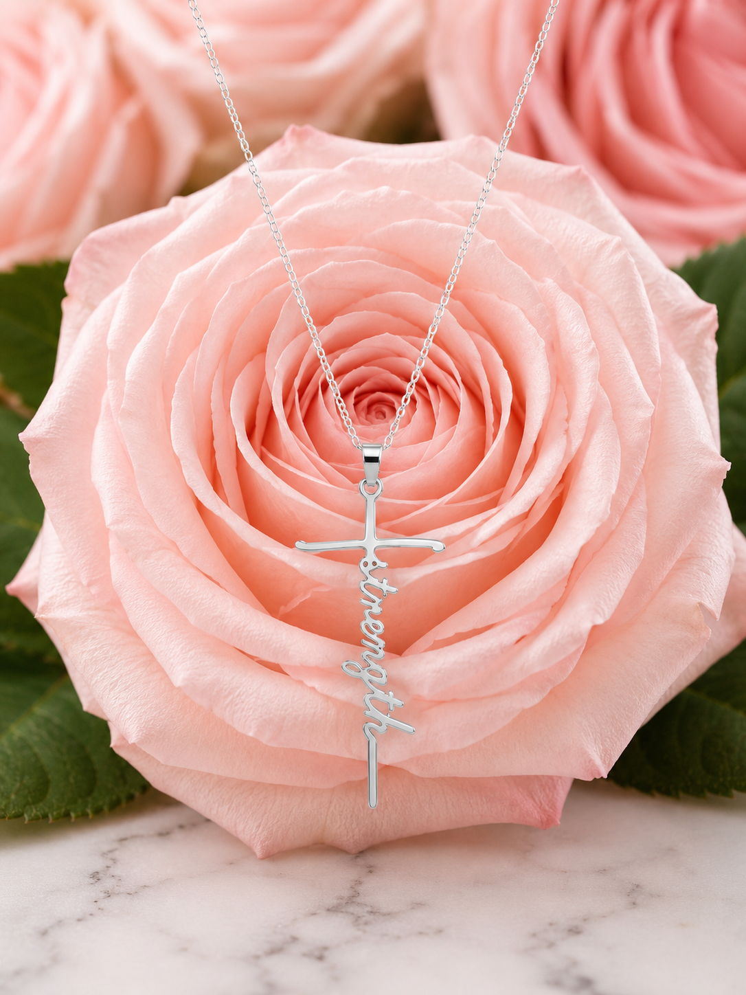 Words of Faith Stainless Steel Necklace