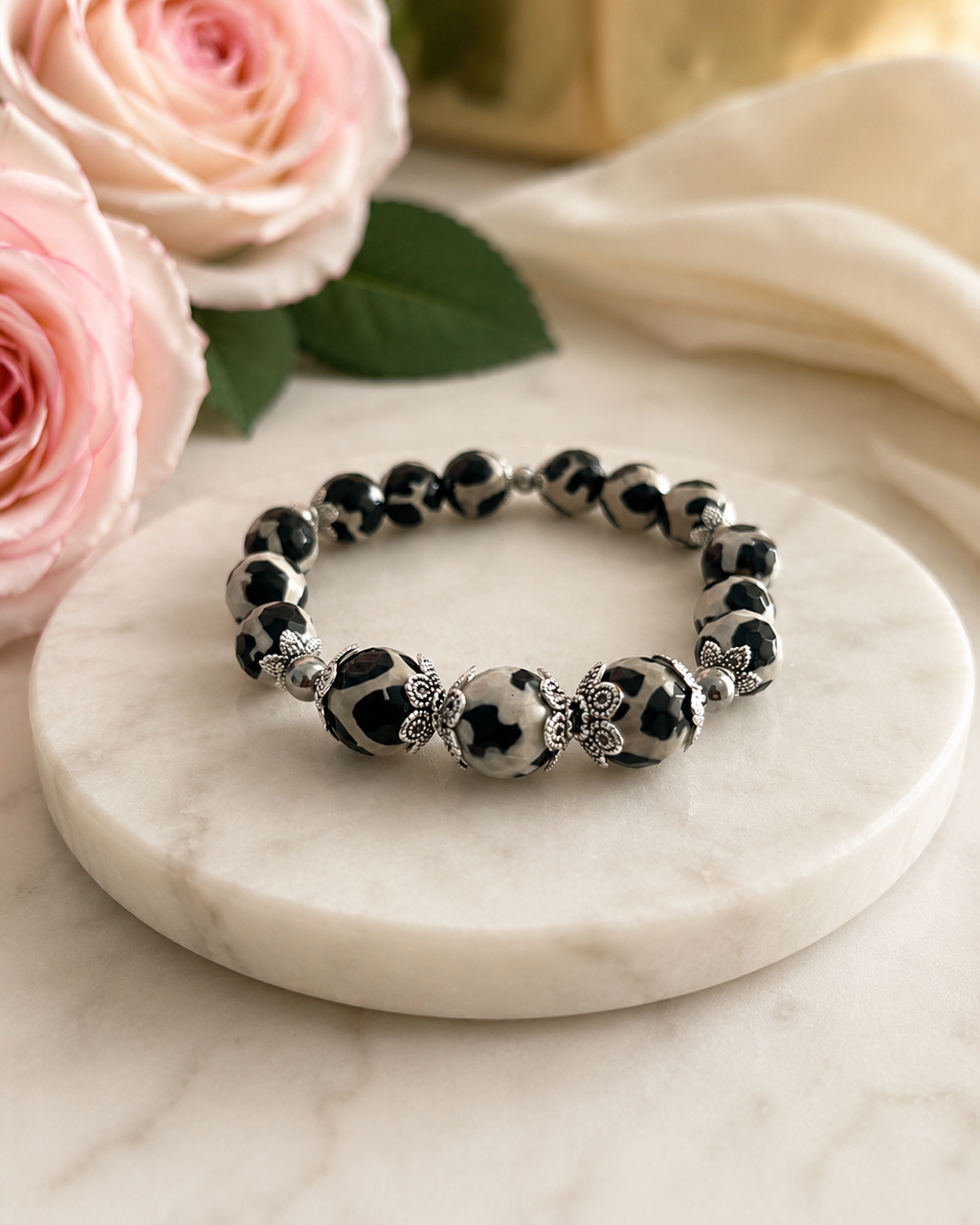 Butterfly Blessing Dzi Agate Bracelet