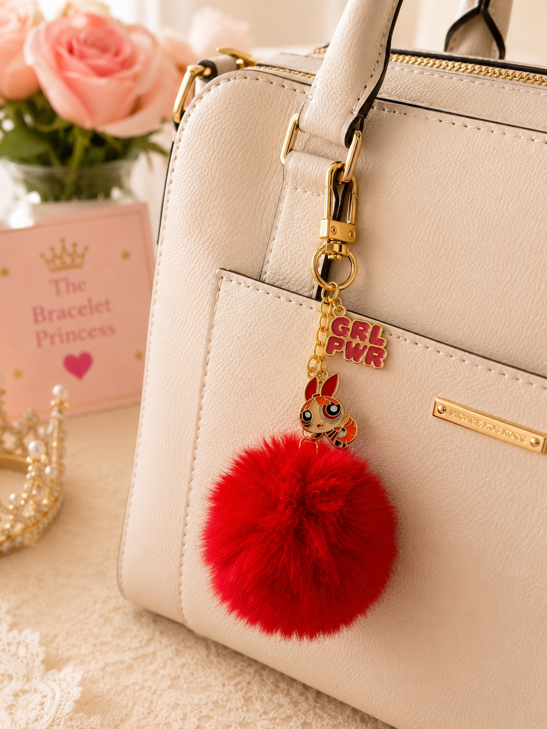 Girl Power Pom-Pom Bag Charms