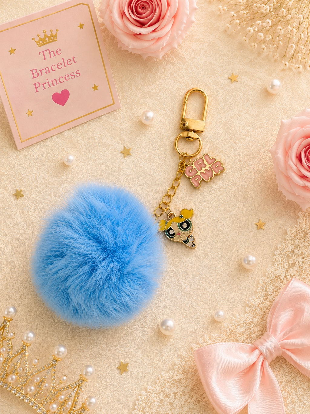 Girl Power Pom-Pom Bag Charms