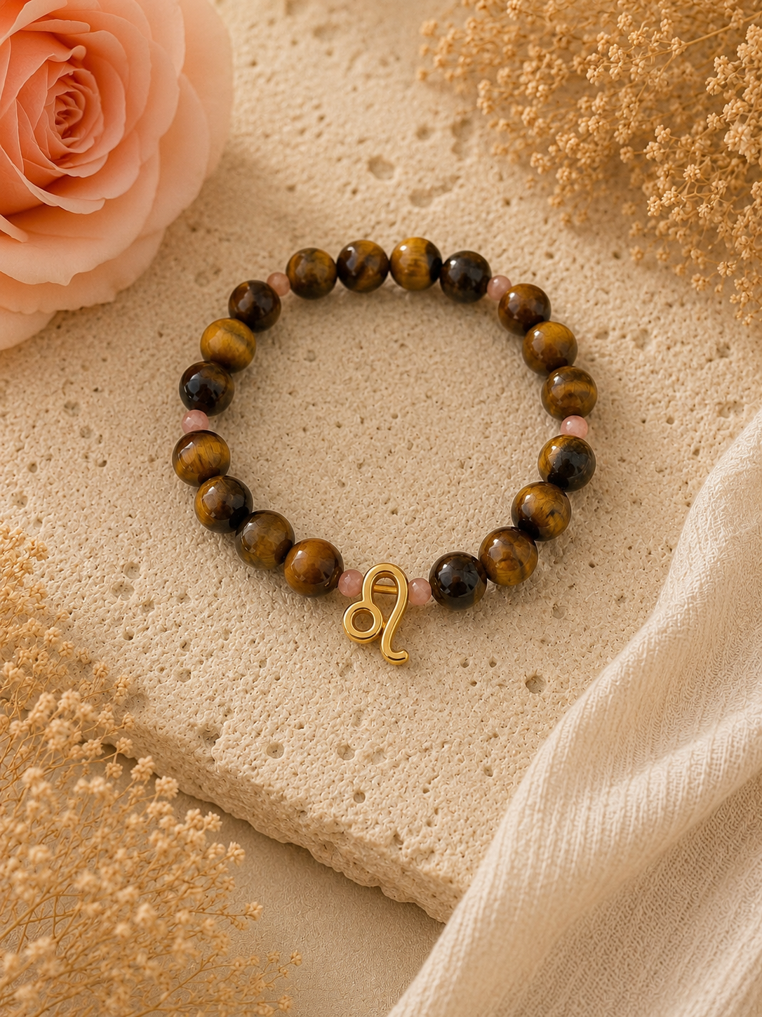 Celestial Gems: Leo Zodiac Bracelet