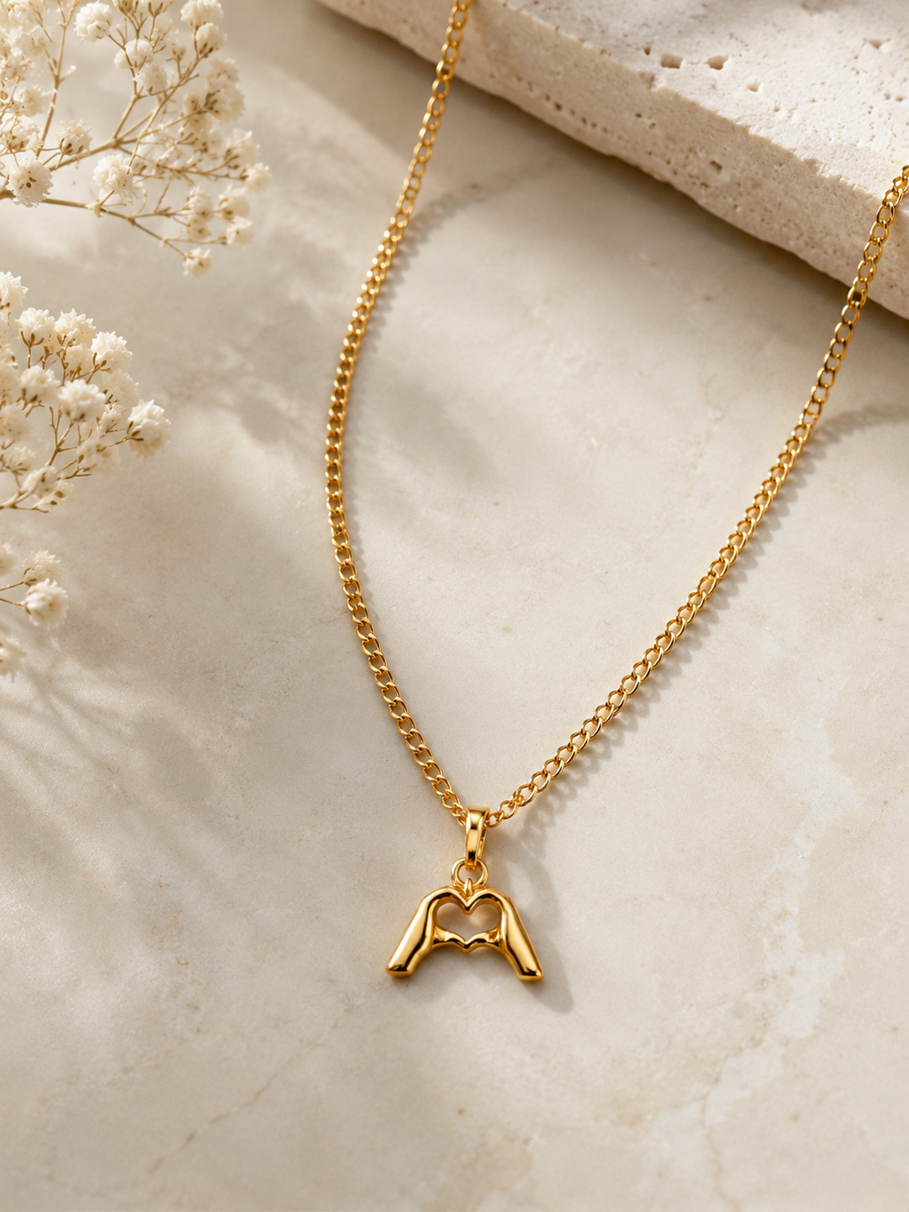Heart Hands Necklace