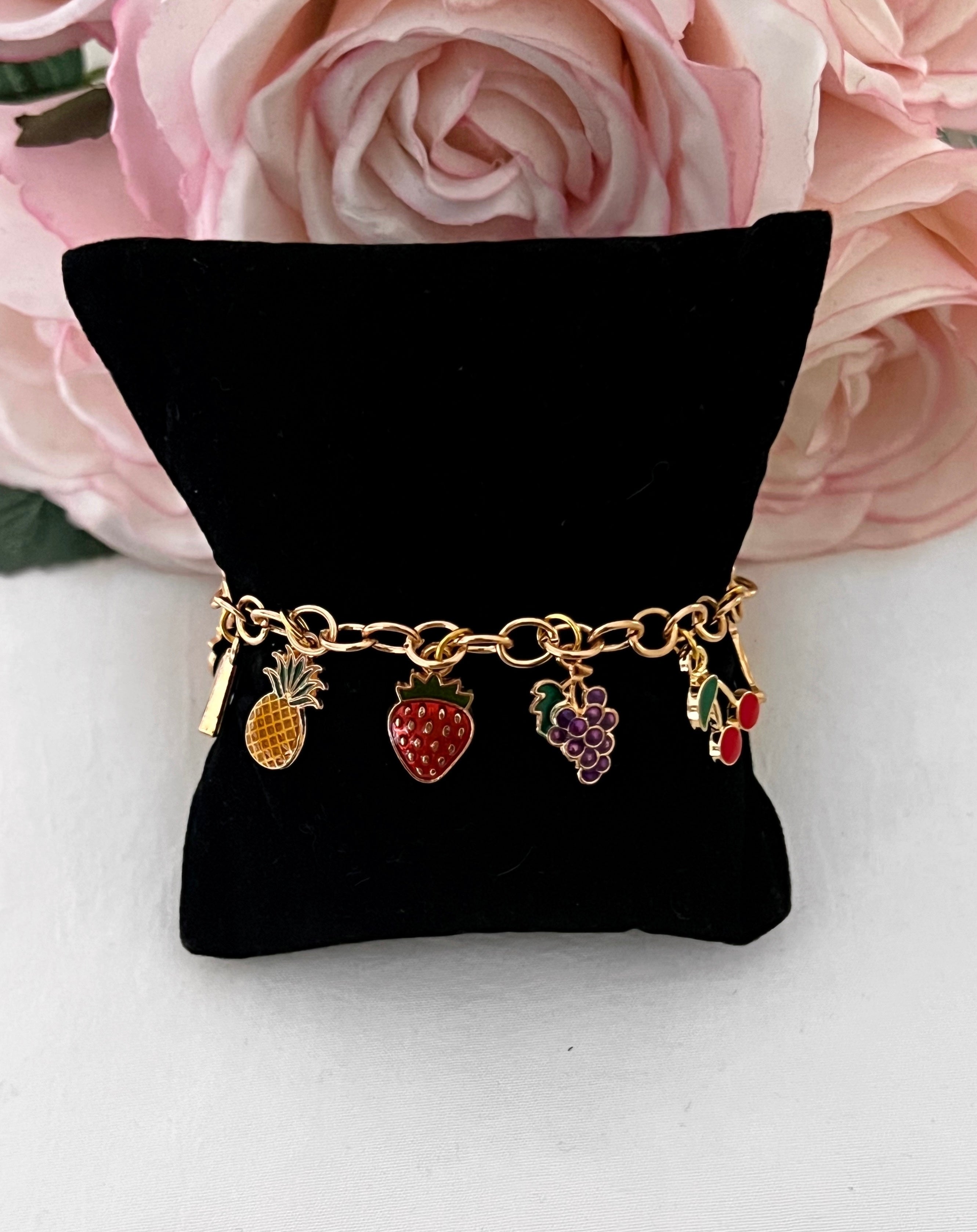 Fruit Cocktail Charm Bracelet